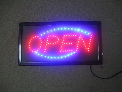 LED Open Sign Colorful Blue/Red