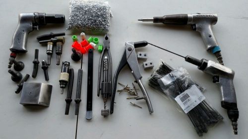 Cleco e2 riveter, rockwell screwgun with lot for sale