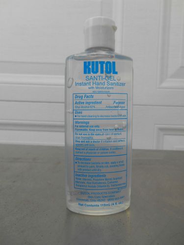 Case  kutol santi-gel instant hand sanitizer -4 oz. squeeze bottle kutol-5635-cs for sale