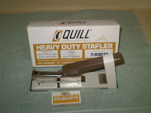VINTAGE  NOS QUILL HEAVY DUTY STAPLER 7-93071 BRAND NEW IN THE BOX PERFECT