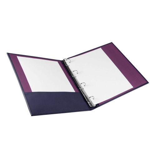 LUCRIN - Simple A4 binder - Smooth Cow Leather - Purple