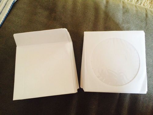 100 Count Brand New White CD Sleeves