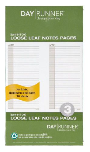 Day Runner Undated Planner Notes Refill, 3.75 x 6.75 Inches (013-200)
