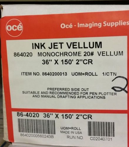 OCE 20lb Ink Jet Vellum 36&#034; x 150&#039;