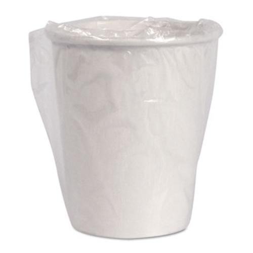 Solo Cup Company W370 Wrapped Single-sided Poly Paper Hot Cups, 10oz, White,