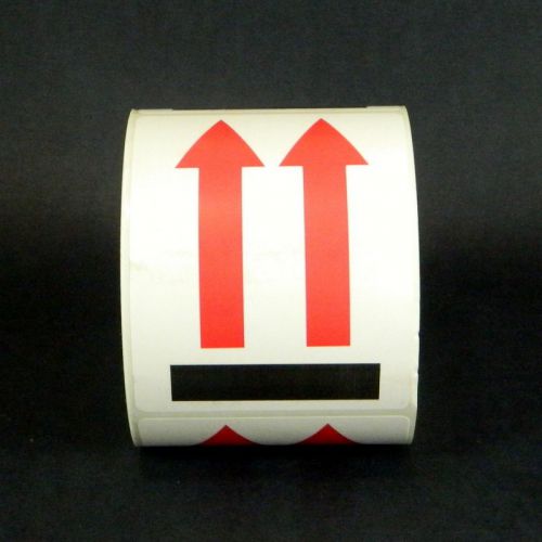 1 ROLL, 500 LABELS, THIS SIDE UP ARROW RED AND BLACK, SIZE 3X4 Inches L009A
