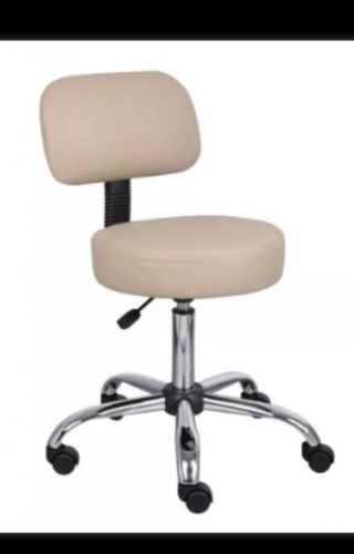 Chair Office Stool Boss Caressoft Medical Beige Doctor Lab Adjustable Chair New!