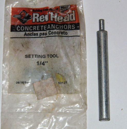 Red Head Concrete Anchor Setting Tool 1/4&#034; NOS
