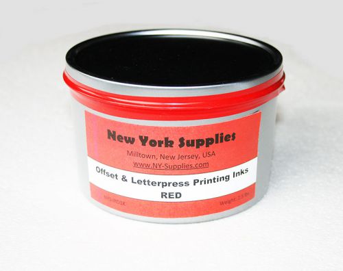 Red Offset &amp; Letterpress Printing Ink - 2.5 lbs