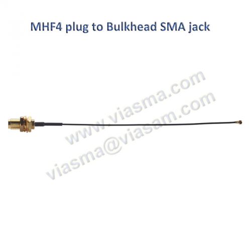 (5 piece) MHF4 Pigtail Cable Assembly IPEX MHF4 plug to Bulkhead SMA jack female
