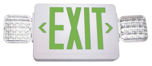 Barron lighting exitronix exit/led emergency combo light green for sale