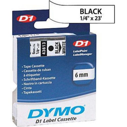 Dymo 1/4&#034; d1 label maker tape, black on white each label makers supplies for sale