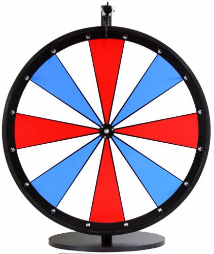 24&#034; Red, White and Blue Dry Erase Prize Wheel- on a table stand