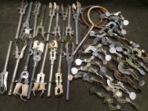 LOT 40 Glass Lab Glass Clamps Support Rings, clamp, ring