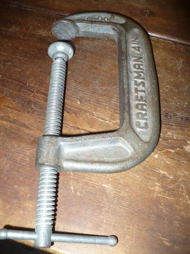 Vintage Craftsman Heavy Duty 4&#034; C Clamp #66724  100mm  Quality clamp