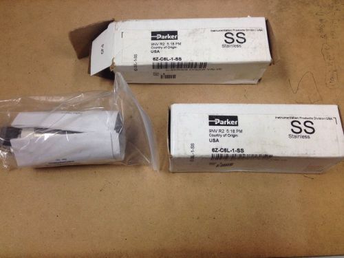 Parker C - Series Check Valve 6Z-C6L-1-SS Lot Of Two