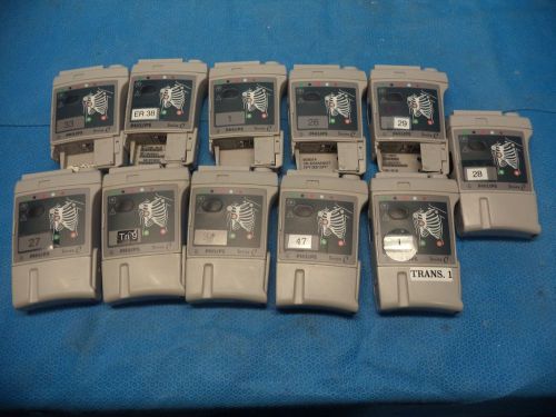 Lot of (11) Philips Series C M2601A Telemetry Transmitters