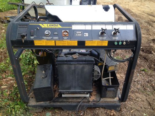 2 Landa Diesel Pressure washers, one with trailer and water tank