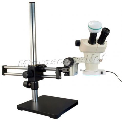 6x-50x stereo microscope+metal boom stand+54 led ring light+2.0mp digital camera for sale