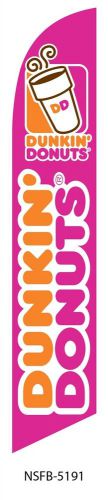 Dunkin Donuts business sign Swooper flag 15ft Feather Banner made in the USA