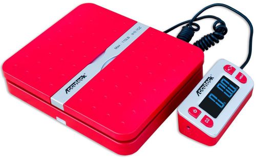 Accuteck shippro w-8580 110lbs - brand new - digital shipping postal scale red for sale