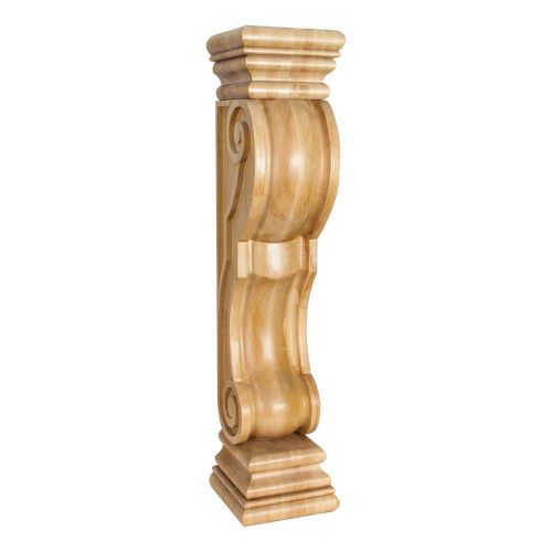 Rounded Traditional Wood Fireplace / Mantel Corbel- 8&#034; X 8&#034; X 36&#034;