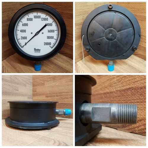 Robertshaw acragage 0-20,000 psi pressure gauge with 1/2 npt bottom connection for sale
