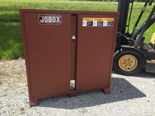 JOBOX Jobsite Cabinet Steel Storage Container Tool Box 1-679990 Brown 61&#034;x30&#034;x61