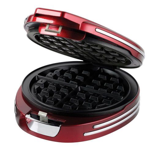 Nostalgia electrics retro series &#039;50s-style round belgian waffle maker in red for sale