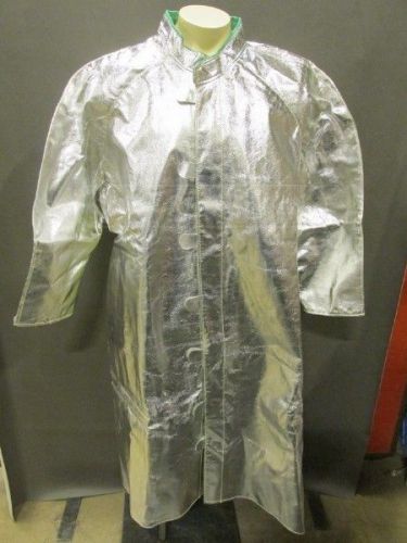New industrial safety coat 50&#034; size 3x aluminum protective gear flame resistant for sale