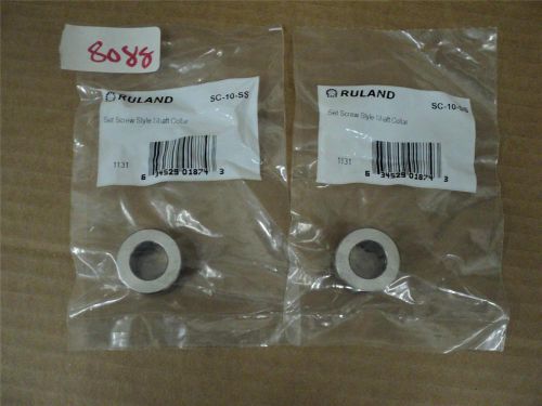 (2) Ruland  SC-10-SS  Shaft Collar  Set Screw  ID 0.625 in