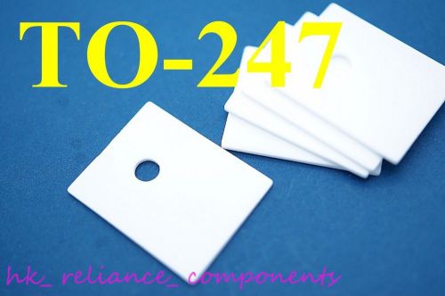 10x TO-247 20x25x0.63mm Ceramic Insulator Transistor Heatsink Thickness 0.63mm