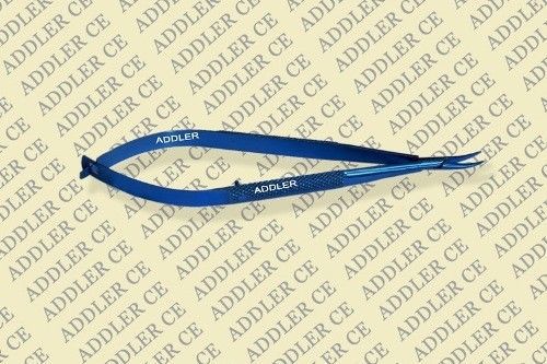 Titanium curved micro Needle Holder 10mm blede lenth 125 mm Ophthalmic