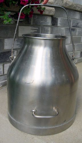 DeLaval 4 GAL Stainless Steel Pail Bucket Can Cream Milk Vintage De Laval