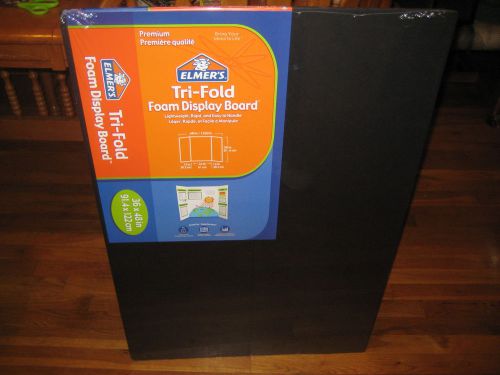 Elmer&#039;s Premium Tri-Fold Foam Display Board, 36 x 48 Inches, Black, Single Bo...