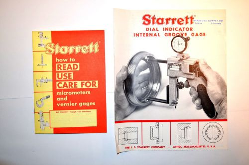 Starrett how to read use care for micrometers and vernier gages catalog  rr410 for sale