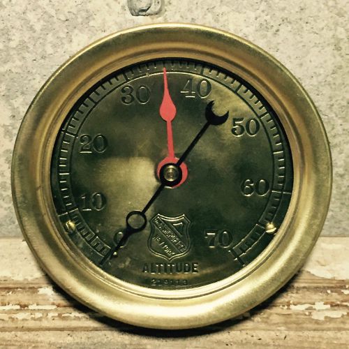 LARGE: 5&#034; Vintage  Early 1900&#039;s Brass Pressure Gauge, Steampunk, Water, Antique