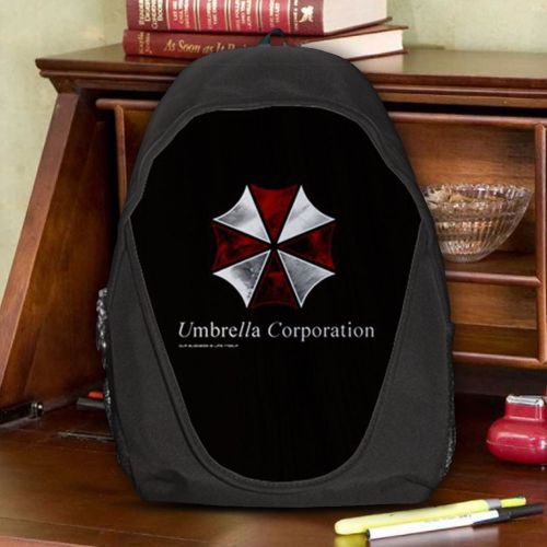 Resident Evil Umbrella Corporation Teen Kids Canvas School Backpack Bag Rucksack