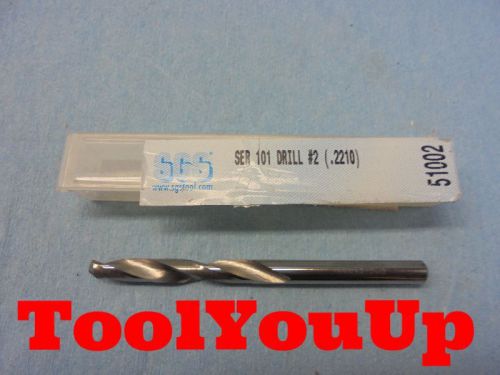 NEW #2 LOC 1 7/8&#034; 3 1/8&#034; OVERALL LENGTH SGS 51002 SER 101 DRILL ( .2210 ) TOOLS