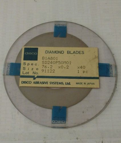 Disco Diamond Blade BA1 Series 76.2mm OD x .2mm Thick x 40mm id 76.2x0.2x40 Disc