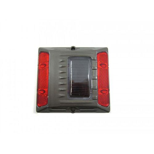 NEW Aluminum Commercial Solar Road Driveway Marker Light w/ Flashing Red LED