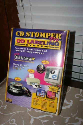 Factory Sealed CD Stomper Pro CD DVD Labeling Label Maker System Kit