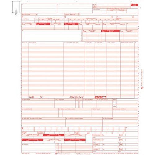 UB-04 Hospital Claim Form Laser-Cut Sheet (1,000/case)  UB04LC1