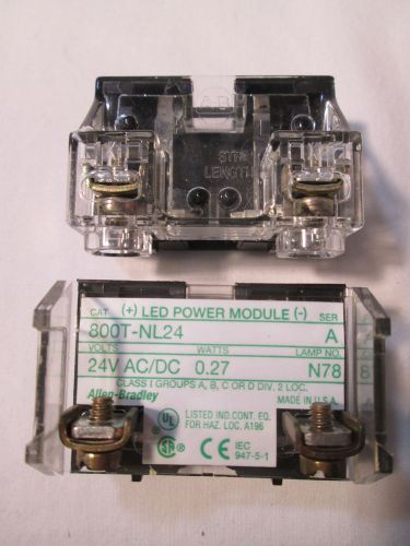 Used allen bradley led power module &amp; bulb terminal for&gt;pushbutton switch e-stop for sale