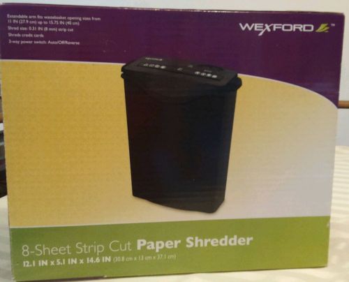 Wexford 8-sheet strip cut paper shredder