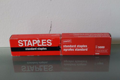 2 staples Standard Staples 1/4&#034; 5000 per box For Standard Staplers total 10000