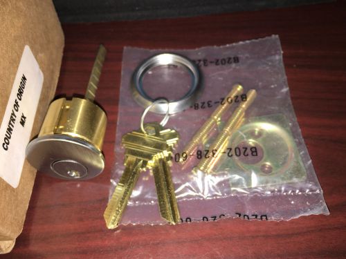 IR Schlage Falcon 951-6 626 G Keyway Brass Rim Cylinder 5 Pin SATIN CHROME