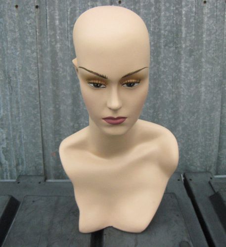 Less than perfect mn-411 female display head form with stylish neck and shoulder for sale