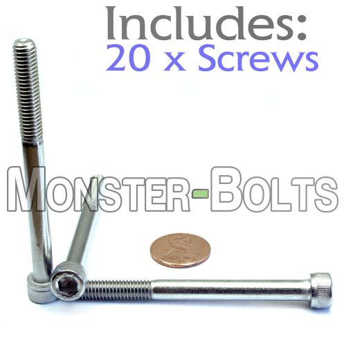 M6 x 70mm – qty 20 – din 912 socket head cap screws - stainless steel a2 / 18-8 for sale