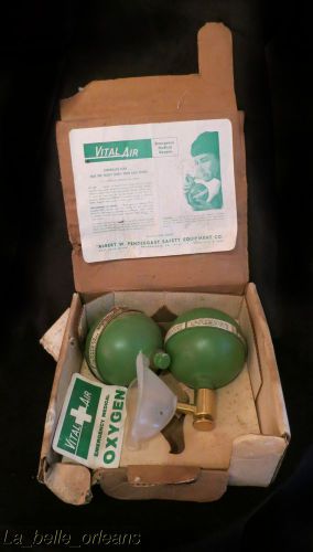 Vintage cold war fallout shelter emergency medical oxygen kit for sale